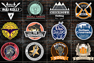 design cool retro, vintage and hipster logo in 24 hrs