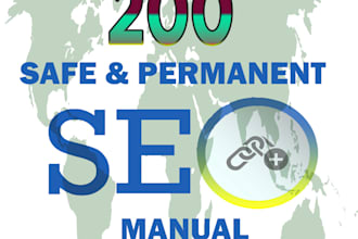 do 200 safe and permanent manual seo backlink