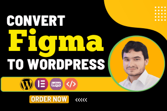 convert figma landing page to wordpress or figma to elementor pro page builder