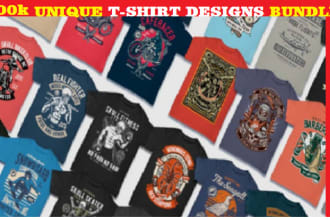 send you 200k best selling designs for print on demand business