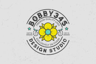 vintage retro and hipster logo design within 12 hours
