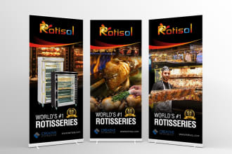 design professional and amazing roll up banner in 24 hr