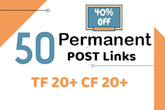 create 50 dofollow permanent backlink