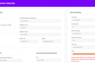 give you invoice generator PHP script