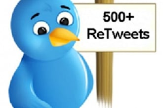 provide you 500+ Retweets on your Tweet in just 8 hours