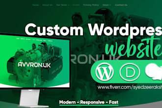 design a responsive wordpress website with elementor or divi