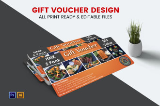 design voucher, gift certificate, post card, coupon