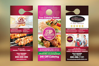 design professional door hanger in 24 hours