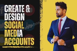 setup and design all social media accounts with new content and designing