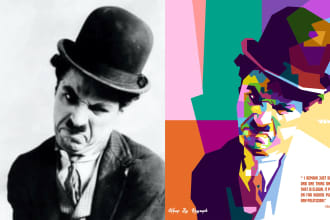do your photo to a beautiful full colour pop art design