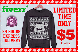 design christmas ugly sweater t shirt