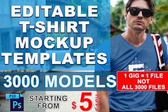 provide editable tshirt mockup file