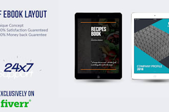 design professional PDF ebook layout or ebook interior design