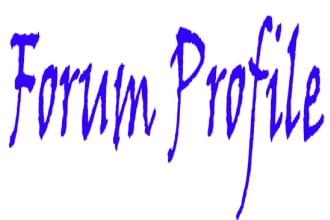 do manually create 50 HQ forum profile back links for your website
