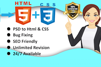 do html,css bug fixing of your website