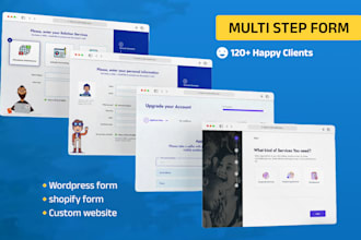create multi step form in wordpress or jquery