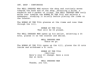 write script,screenplay,short film story
