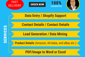 do data entry, prospect listing and admin support