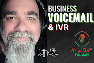 create a business phone voice message in american male voice