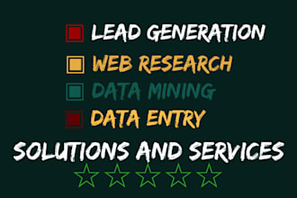 lead a team for lead generation, email list, data entry work