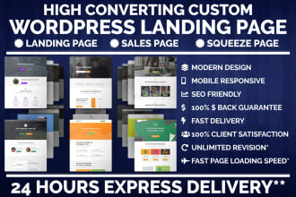 create responsive wordpress landing page design