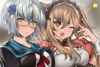 draw tacticute and kawaii style characters