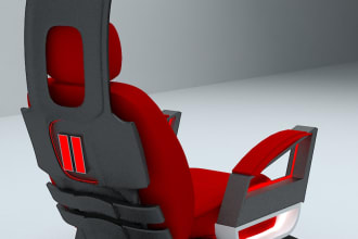 design furniture with realistic render in different fabrics
