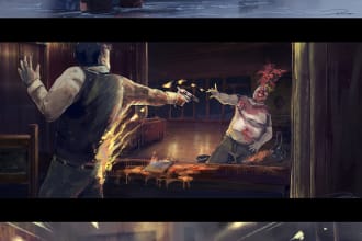 create storyboard and concept art for game