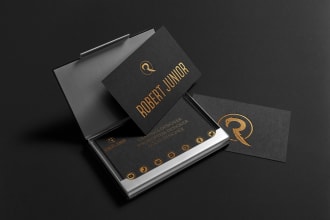 design a stylish business card design with a beautiful logo