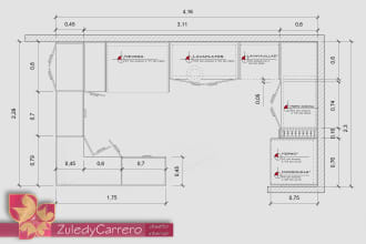 transform you hand drawing floor plan into a cad drawing