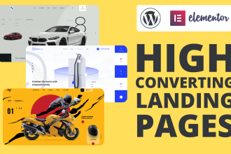 create wordpress landing page design, squeeze page, sales page, promo page