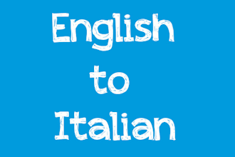 translate english into italian