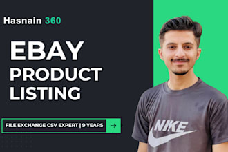 do ebay product listing and upload using file exchange CSV
