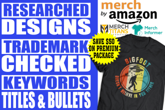 design saleable merch by amazon t shirts