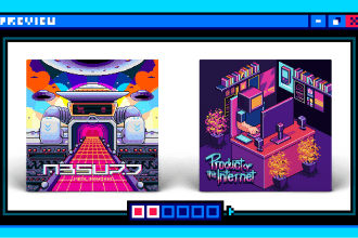 make an outstanding album art in pixel art style