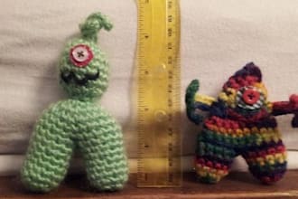 hand crochet a teeny tiny monster for you