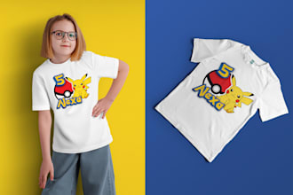 create cartoon character or disney inspired for dtf printing