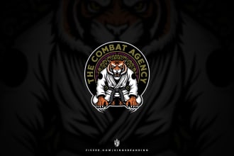 create a karate, jiu jitsu, gym, fitness logo