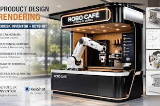 design your product in autodesk inventor and keyshot and ia