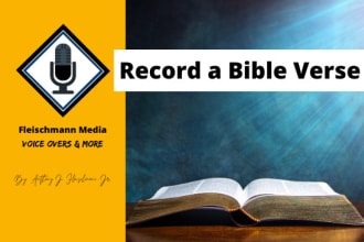 narrate and record a bible verse or inspirational message