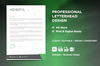 design a professional letterhead in ms word