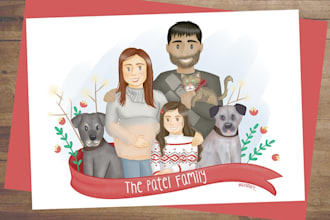 draw family or couple portrait