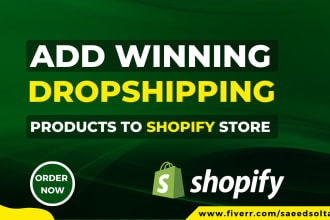add upload best selling winning products to shopify store