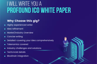 write you a profound ico or sto whitepaper