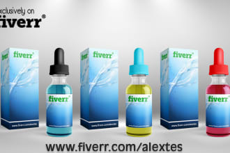 put your label on dropper bottle and box