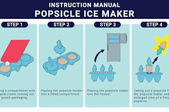 do line art illustrations for instruction manuals of your product