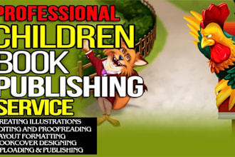 draw illustration for story book and publish on amazon, lulu, barnes and nobles