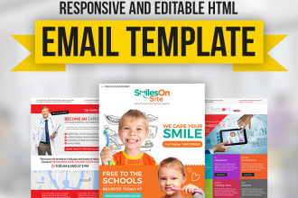 create responsive mjml, HTML email template, and email signature