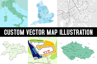draw your custom map location drawing in vector