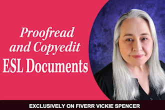 proofread and copyedit esl documents